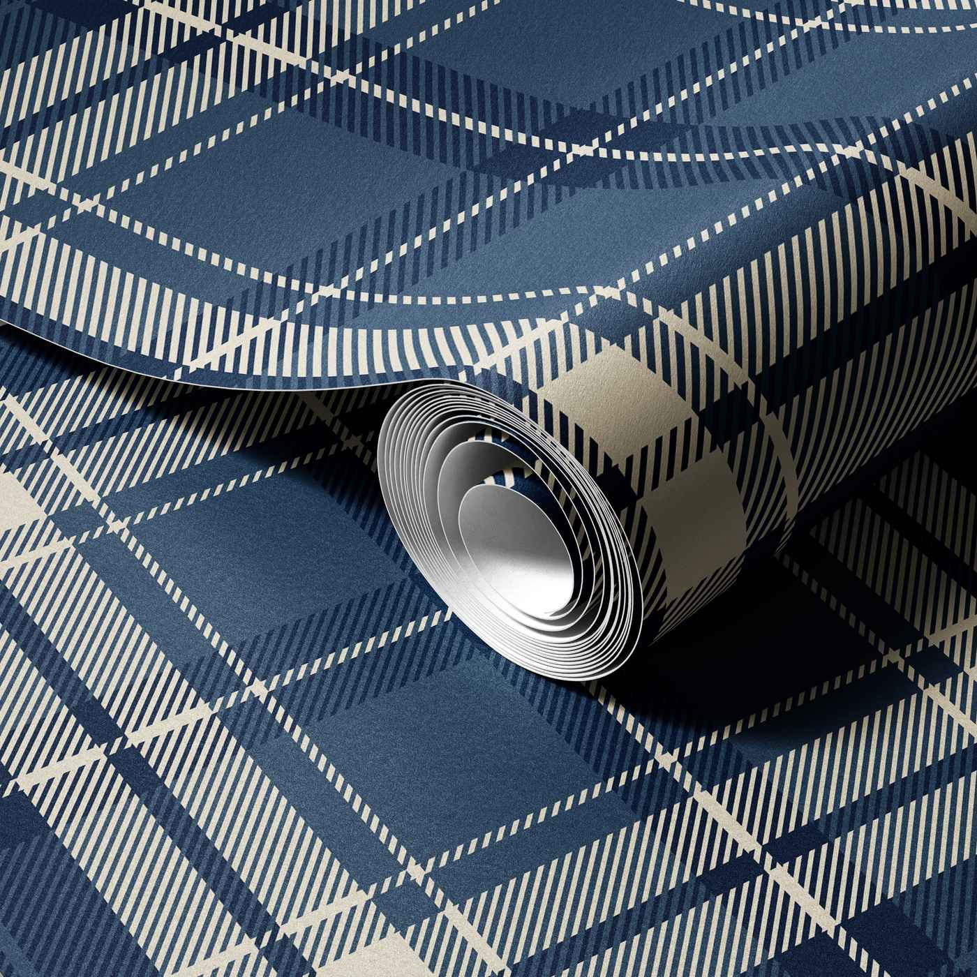 Blue and White Plaid